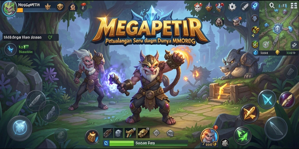 Tampilan gameplay seru di dunia fantasi MEGAPETIR.