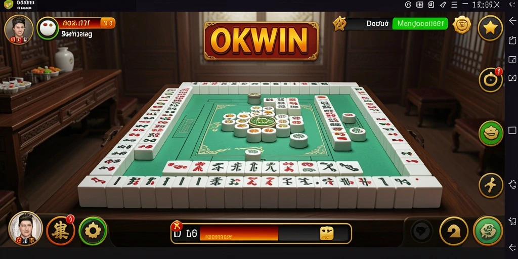 Tampilan screenshot permainan Mahjong OKWIN yang menarik dan menantang.