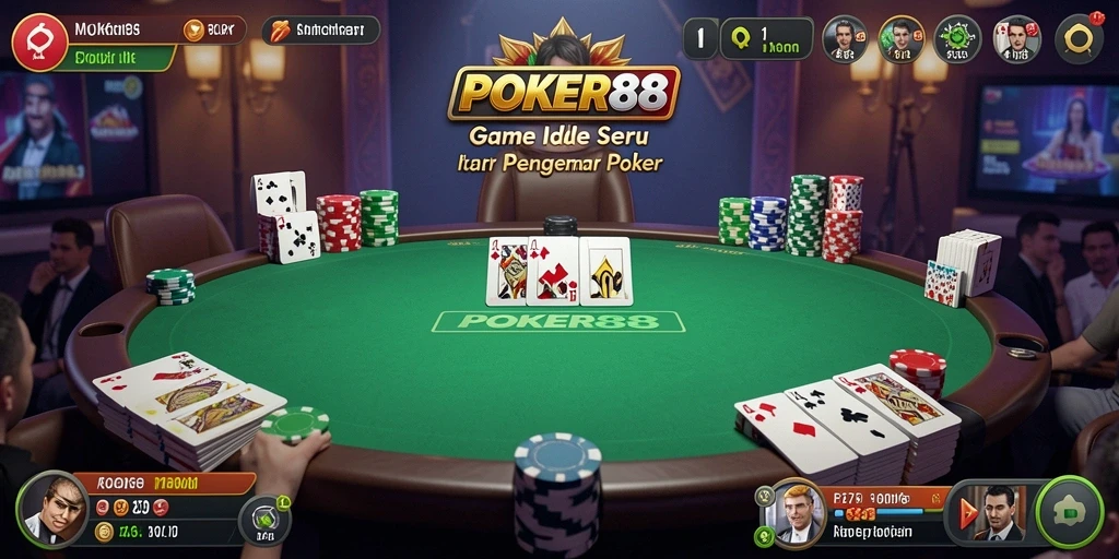 Tampilan gameplay POKER88 yang menarik dan santai.
