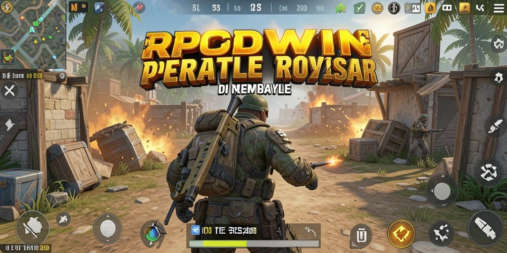 Gameplay seru RPIDWIN dalam pertempuran Battle Royale.