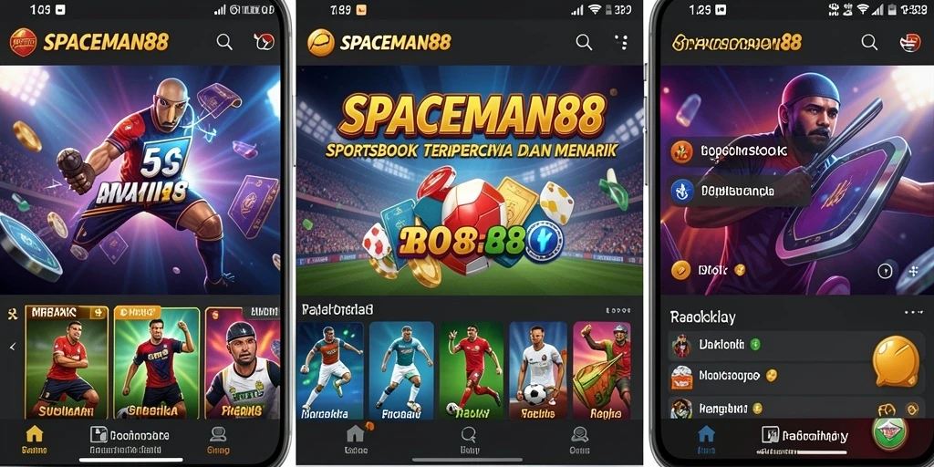 Screenshot gameplay SPACEMAN88 menampilkan taruhan olahraga yang dinamis.