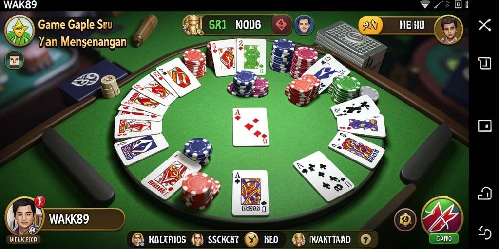 Screenshot gameplay WAK89 menampilkan keseruan bermain Gaple.
