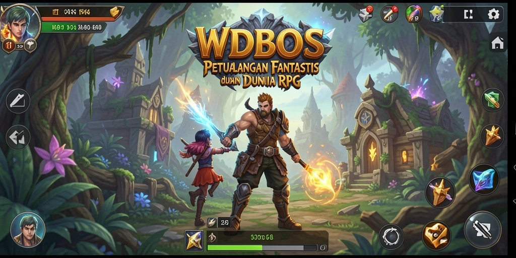 Screenshot gameplay WDBOS menggambarkan petualangan seru dalam dunia RPG.