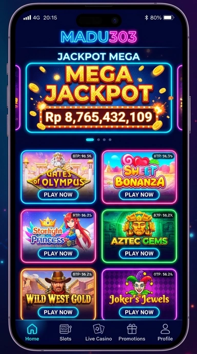 Tampilan antarmuka aplikasi madu303 yang menarik dan mudah digunakan.